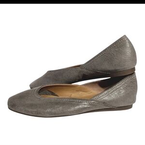 Luck Brand Shoes Alba Grey Suede Flats Size 8M
